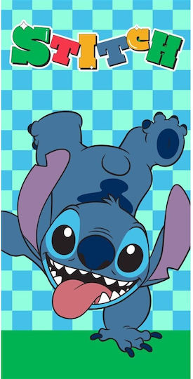 Παιδική Πετσέτα Θαλάσσης Quick Dry Disney Home Lilo & Stitch 186 70x140 Aqua-sky Blue