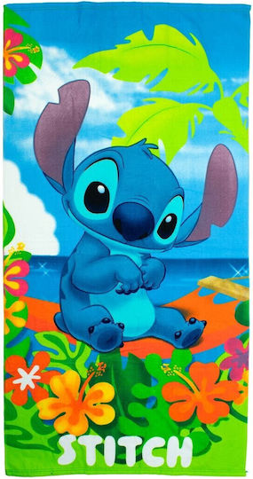 Πετσέτα Θαλάσσης Quick Dry Disney Home Lilo & Stitch 086 70x140 Blue-green 100% Microfiber