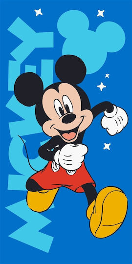 Quick Dry Disney Home Mickey 540 Kids' Beach Towel 70x140 Blue 100% Microfiber