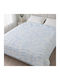 Kotonia Home Pătură Dublă cu Umplere Microfibra 200x230 cm Albastru Deschis 150 GSM