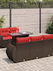 Garten- und Outdoor-Möbelsets 6 Stück Braun mit Kissen