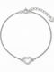 Kiriakos Gofas Women's Bracelet with Heart Design in Silver