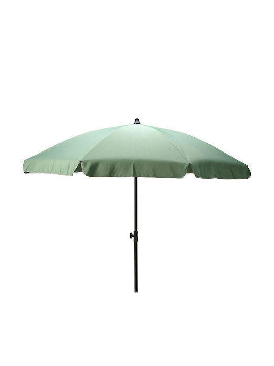 Floor Circular Metal Green Parasol with Base 1.85m