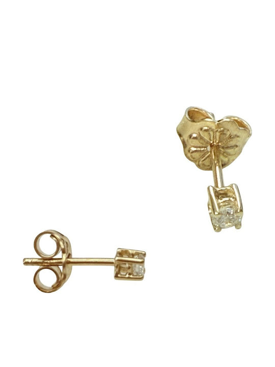 Kontopoulos Earrings Gold 14K With Diamond