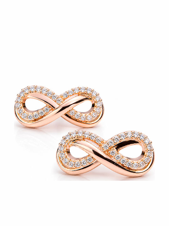 Swarovski Earrings Gold Plated Steel with Pink Stones