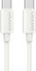 Usams Cablu USB 2.0 USB-C Mascul - USB-C 60W Alb 1m SJ787USB02