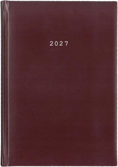 Next Ημερήσια Ατζέντα Basic 2027 Μπορντό 17x25εκ. (με Προσωποποίηση)