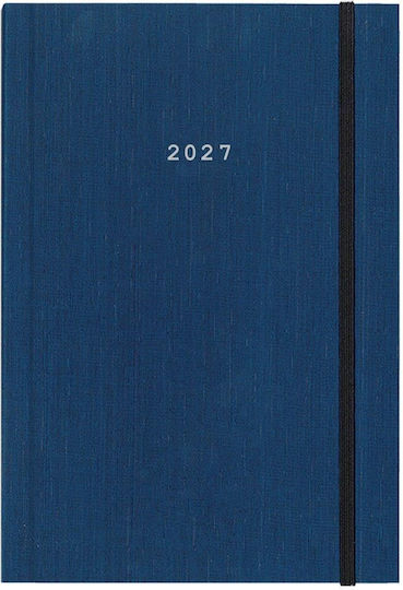 Next Fabric Daily Agenda 2027 Blue 17x25cm Personalization