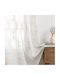 Miulee Σετ Κουρτίνες με Τρουκς White 140x225εκ.