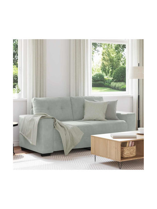 Doppelsitzer Samt Sofa Hellgrau 180x77x82cm