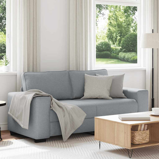 vidaXL Doppelsitzer Sofa Offenes Grau 180x77x82cm