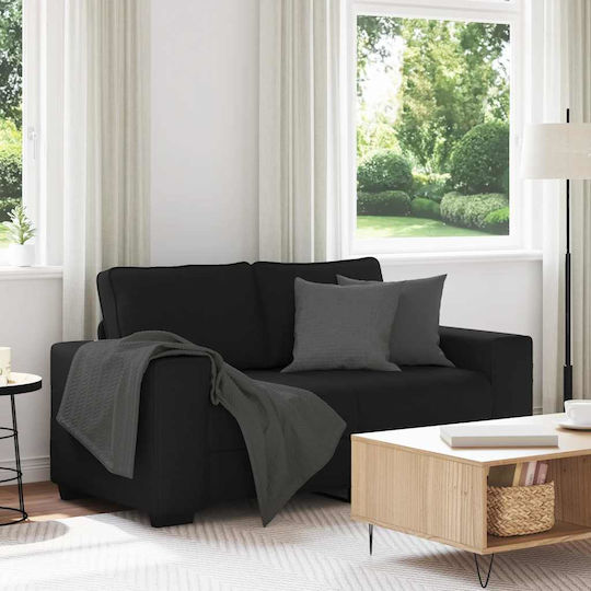Doppelsitzer Sofa Schwarz 160x77x82cm