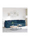Vier Sitzer Samt Blau 300x100x64cm