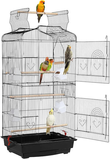 Parrot Cage Heart Opening Roof Kingkong External Dimensions 46x36x105