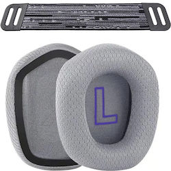 Sonictech G335 G733 Logitech Ανταλλακτικά Μαξιλαράκια Γκρι 3τμχ Earpads + Headband Set 3pcs Ακουστικά Logitech G335 G733 Son-log733-3pcs-gr