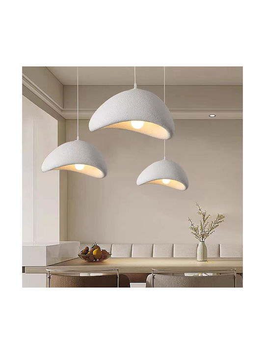 Agora Lighting Verstellbare Deckenleuchte Weiß mit Lampenbirnensockel E27 40cm