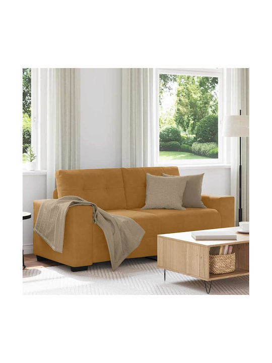 Doppelsitzer Samt Sofa Braun 180x77x82cm