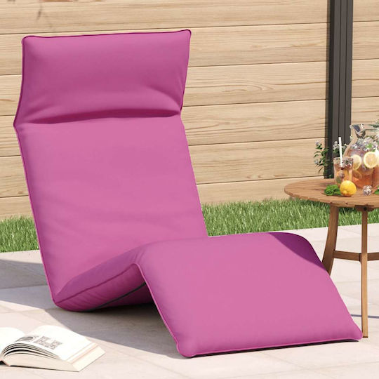 vidaXL vidaXL Beach Sunbed Pink Foldable Metallic 175x54cm