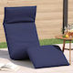 vidaXL Oxford Beach Sunbed Blue Foldable Metall...