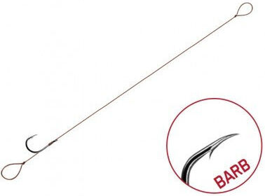 Delphin Proxi Loop Textil Angelhaken Rahmen Länge 12 Cm Durchmesser 0,10 Mm Haken Größe 6 6 Stück Set
