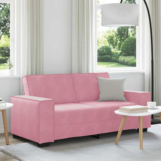 Two-Seater Velvet Pink Couch 180x78x84 cm