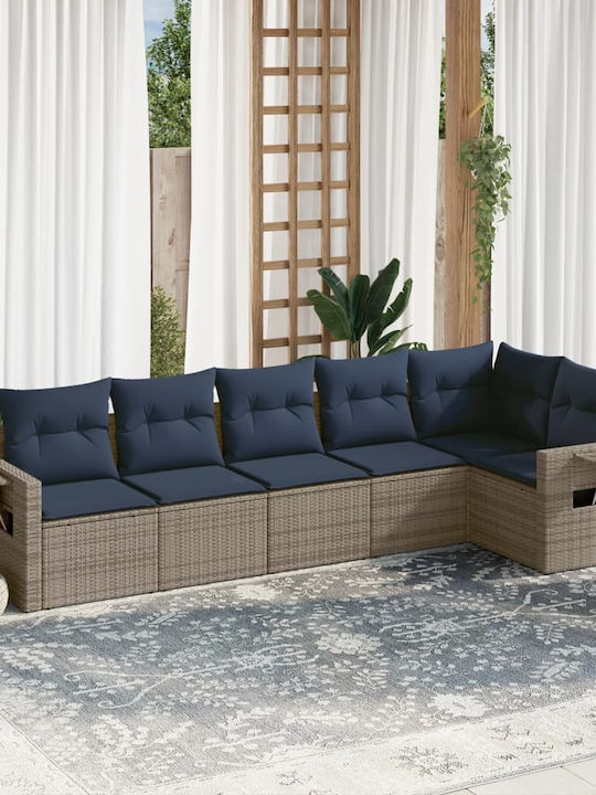 Ecksofa Outdoor Rattan mit Kissen