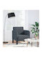 Scaun De Relaxare Întunecat Din Catifea Gri Închis 68x68x70cm