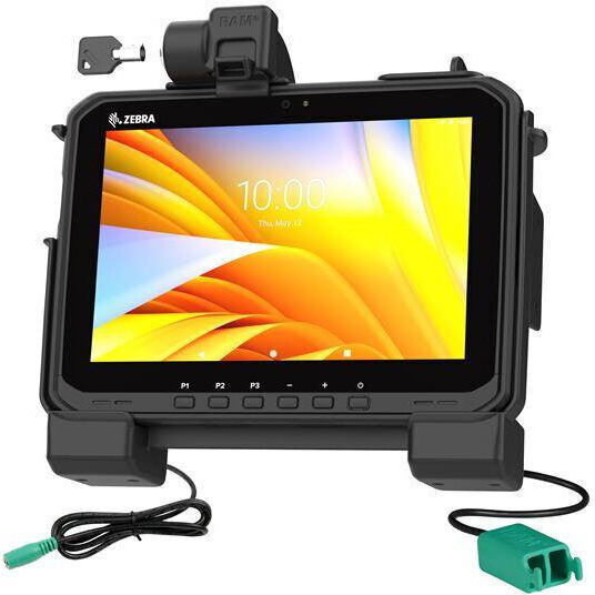 Ram Mounts Ram Power + Dual Usb Locking Dock Zebra Et6x