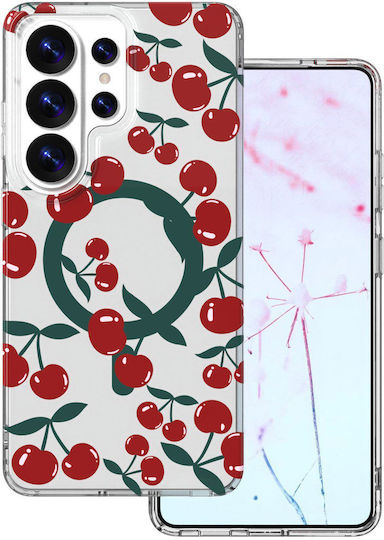 Cherry Umschlag Rückseite Transparent für Galaxy S26 Ultra