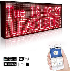 Επιγραφή LED Μονής Όψης 100x35cm Μπλε / Κόκκινο Επιγραφή LED Μονής Όψης 100x35cm Μπλε / Κόκκινο