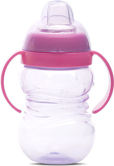 Lorelli Baby Sippy Cup Plastic With Handles Pink For 6m+ 275ml