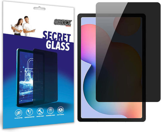 GrizzGlass Ceramic Privacy Tempered Glass Galaxy Tab S6 Lite Black