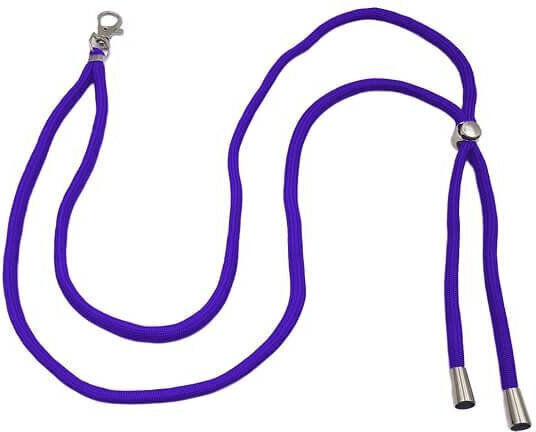 Λουράκι Λαιμού Lanyard Κινητό Μεταλλικό Γάντζο 75cm Μωβ