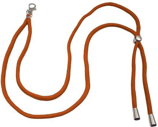 Λουράκι Λαιμού Lanyard Κινητό Μεταλλικό Γάντζο 75cm Πορτοκαλί