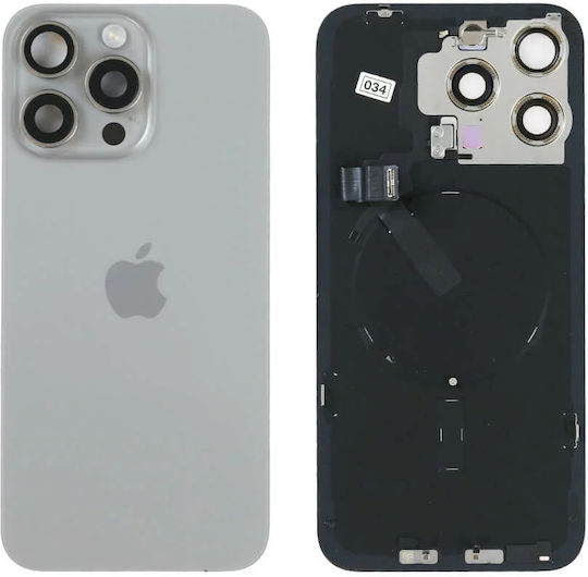 Genuine Back Glass Nfc Flex Flash & Camera Lens Iphone 15 Pro Max Natural Titanium