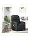 Relax Sessel aus Echtem Leder Schwarz 71x86.5x99.5cm