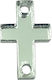 Plexiglass Cross Link Silver 15x10mm 10pcs