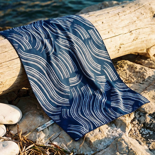 Easy Home Πετσέτα Microfiber Σώματος 200gr/m² Μπλε 150x70εκ.