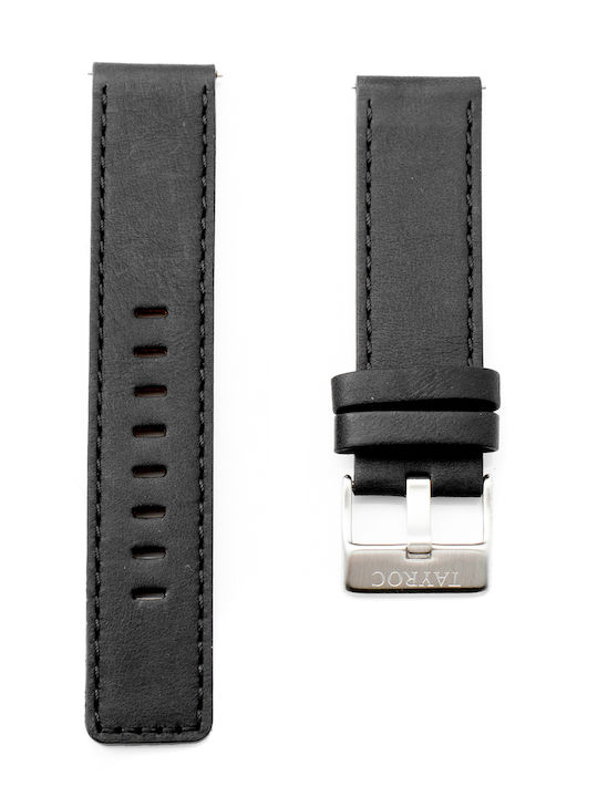 Tayroc Leather Strap Black 22mm