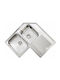 Sanitec Zenith Ένθετος Νεροχύτης Δεξιός Inox Σατινέ Μ83xΠ83cm Γκρι