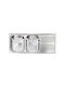 Sanitec Atlantic Επικαθήμενος Νεροχύτης Inox Σαγρέ Μ116xΠ50cm Ασημί