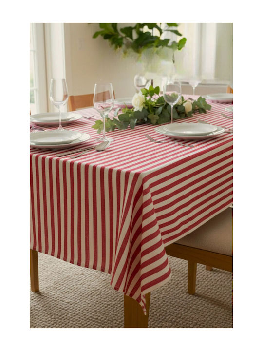 SteweHome Baumwolle Strick Tischdecke Rot 160x220cm
