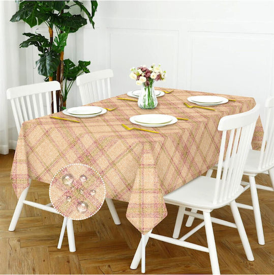 SteweHome Stain Resistant Pink Tablecloth 80x120cm SteweHome Stain Resistant Pink Tablecloth 80x120cm