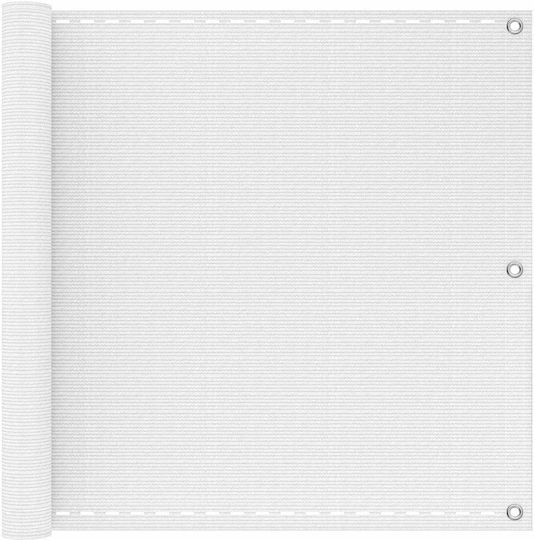 vidaXL Rectangular White Shade Divider 0.75x8m