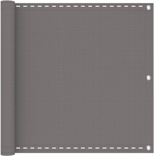 vidaXL Rechteckiger Schattengewebe Trennwand Grau 1.2x4x12m