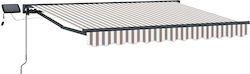 vidaXL Grey Awning Frame with PU Coating 3x4m