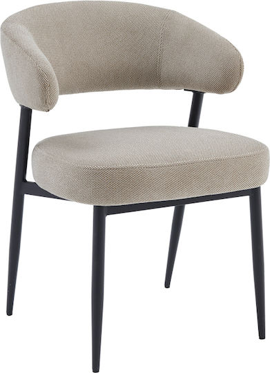 Ess- und Küchenstuhl Timur 61x55x78cm Grau Beige
