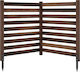 Costway Panou De Gard Lemn Maro 98cm x 1.07m 2 Bucăți