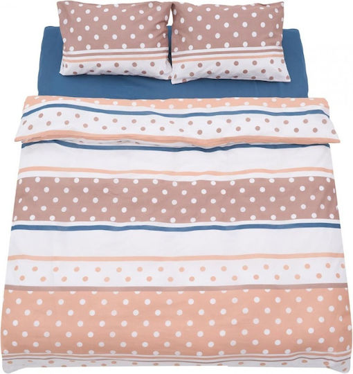 Heinner Set Cearceafuri de Pat King Size cu Elastic 180x200cm Polk 4 Bucăți