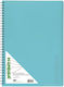 Flexible Spiral Clipboards & Form Holders A4 20 Transparent Turquoise Plastic Sleeves 32174 Premium